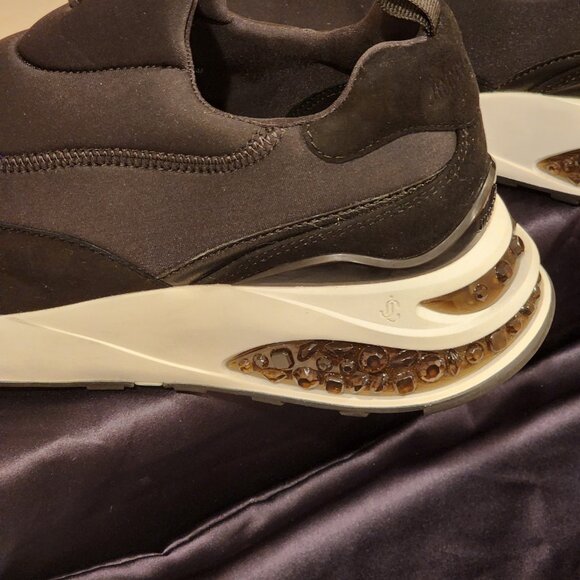 Brand New!!|EU39|Jimmy Choo: Onyx Black Slip On Sneakers - Picture 7 of 10